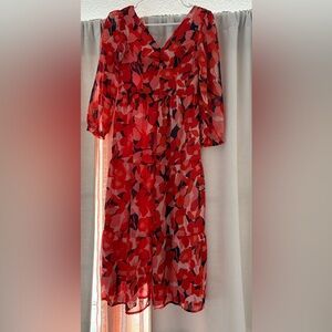 Sincerely Jules Floral Print Midi Dress – Multicolor – Size XS